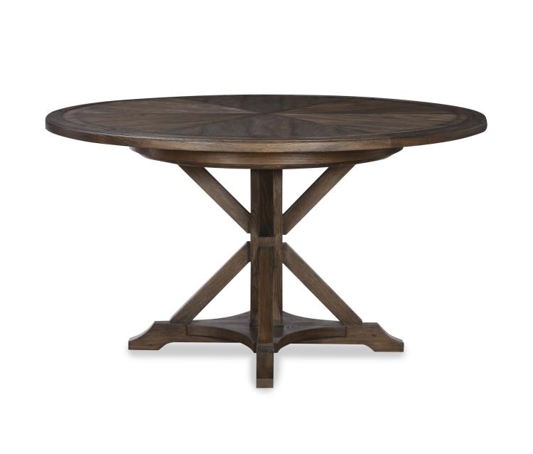 Collin 54" Round Dining Table - Brown Rustic