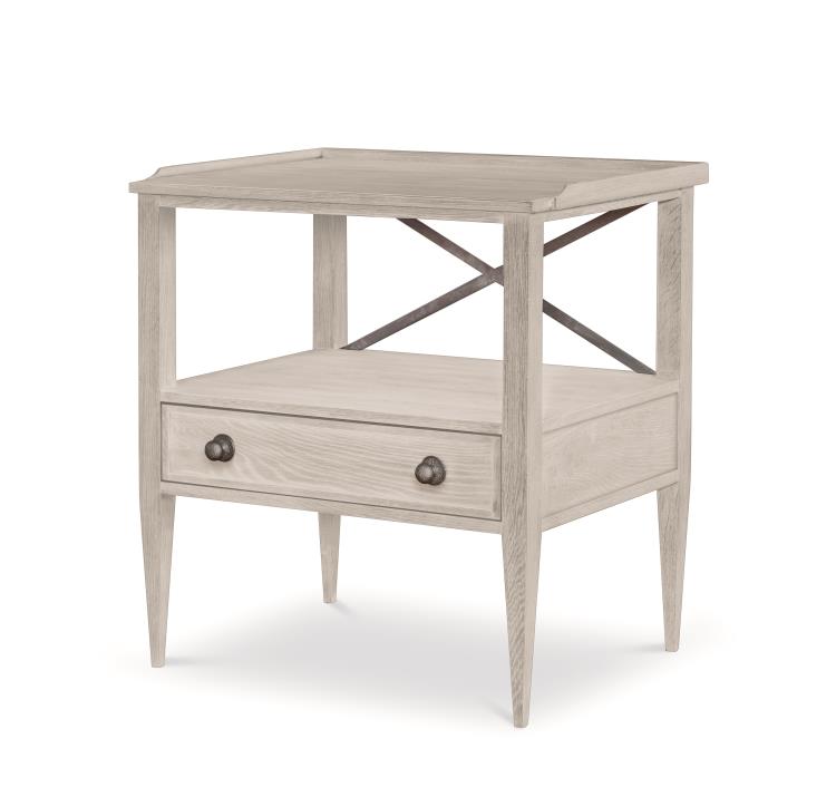 William Nightstand - White Rustic