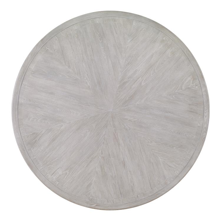 Collin 64" Round Dining Table - White Rustic