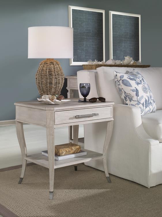 Benjamin Side Table - White Rustic