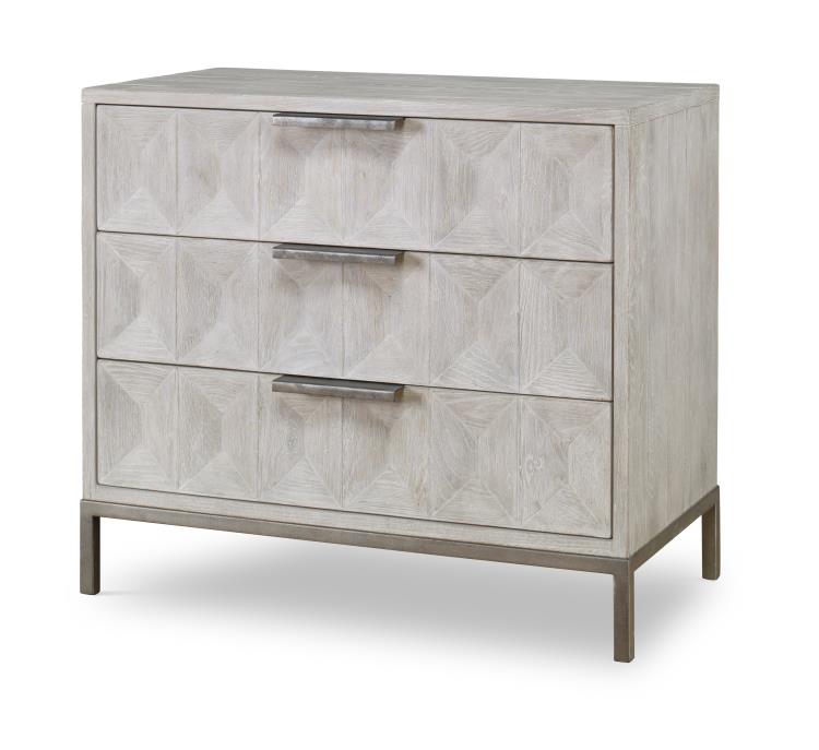 Elliott Three Drawer Chest - White Rustic