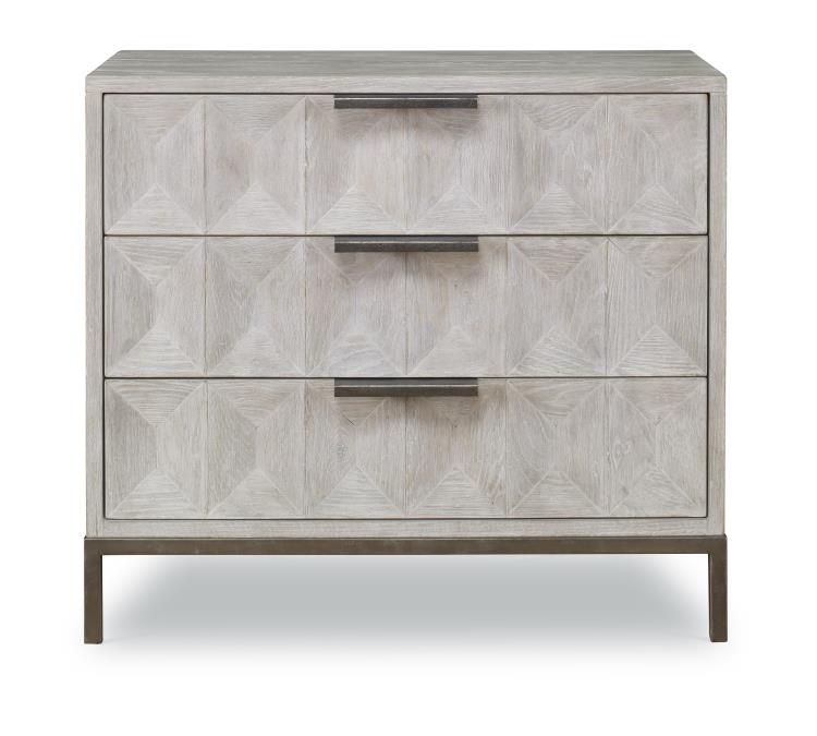 Elliott Three Drawer Chest - White Rustic