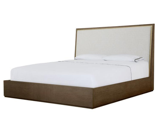 Carino Upholstered Panel Bed King 6/6 - Cocoa