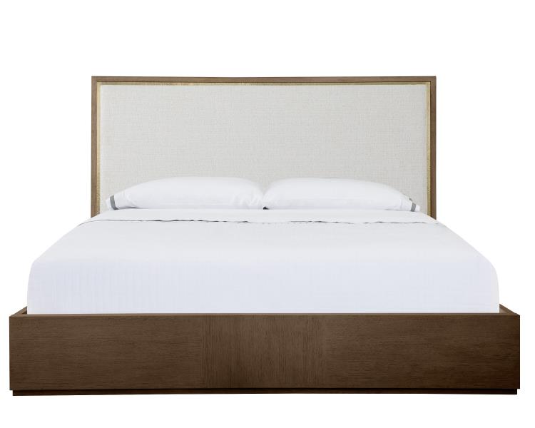 Carino Upholstered Panel Bed King 6/6 - Cocoa