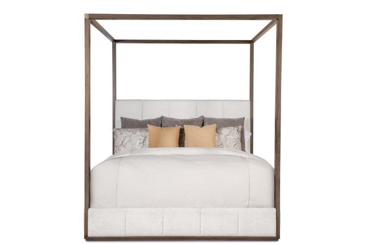 Carino Upholstered Canopy Bed King 6/6 - Cocoa