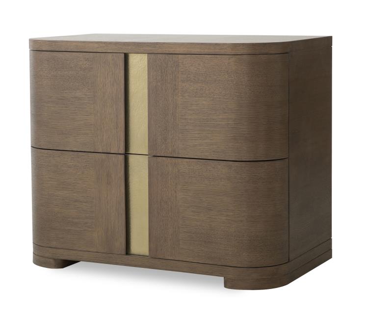 Carino Two Drawer Nightstand - Cocoa