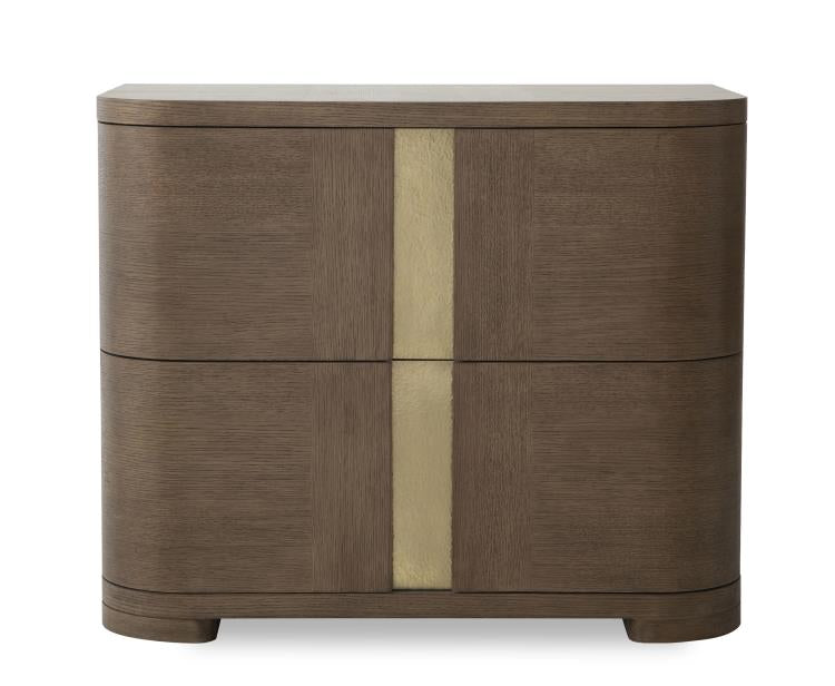 Carino Two Drawer Nightstand - Cocoa