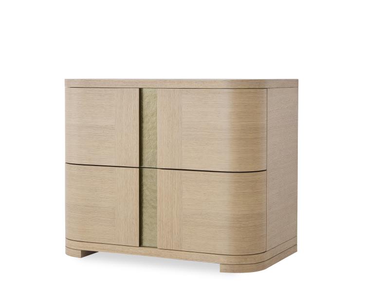 Carino Two Drawer Nightstand - Sand Cerused