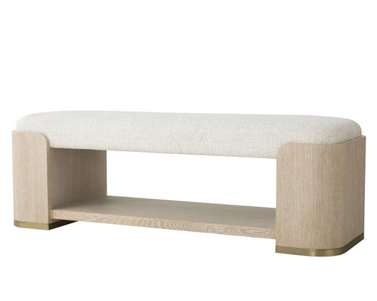 Carino Upholstered Bench - Sand Cerused