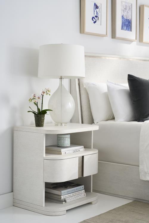 Carino Single Drawer Nightstand - Frost