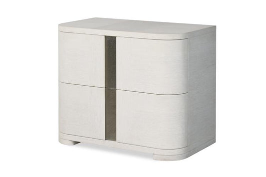 Carino Two Drawer Nightstand - Frost