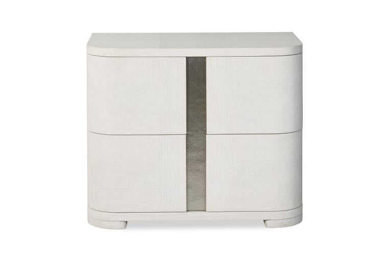 Carino Two Drawer Nightstand - Frost