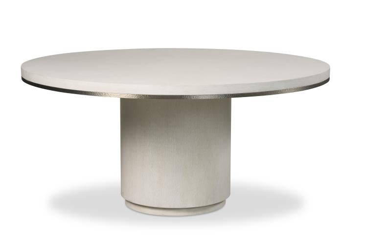 Carino 64" Round Dining Table - Frost