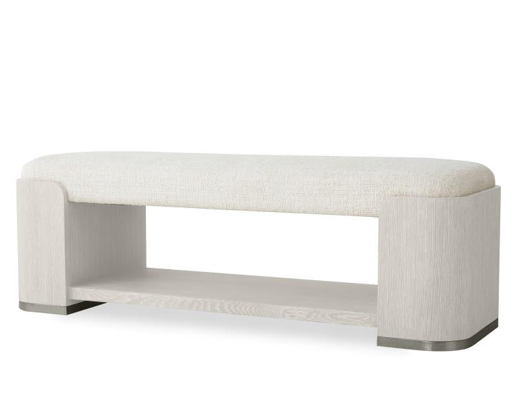 Carino Upholstered Bench - Frost
