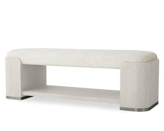 Carino Upholstered Bench - Frost