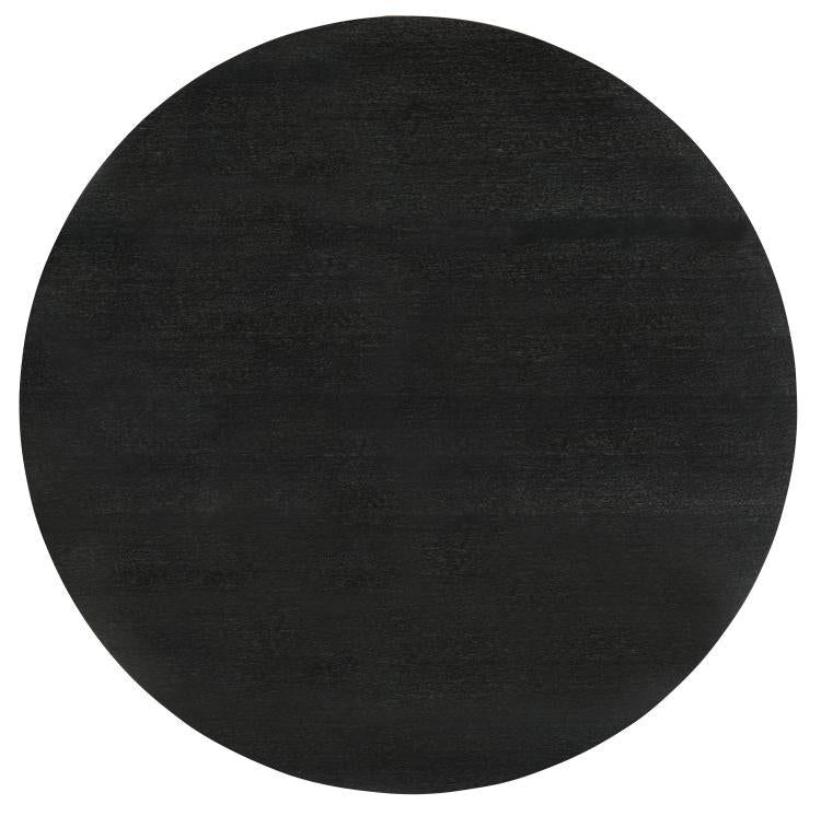 Corso 72" Round Dining Table - Black Cerused