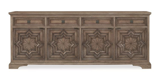 Casa Bella Carved Credenza - Timber Grey