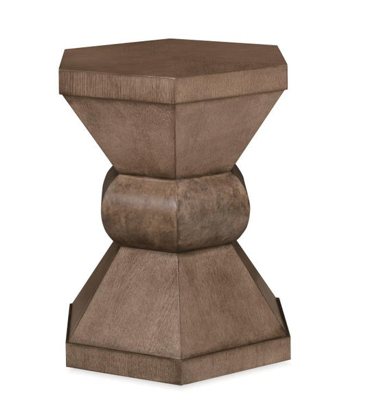 Casa Bella Hexagonal Chairside Table - Timber Grey