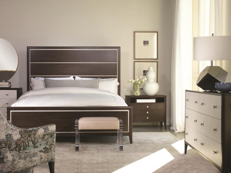 Aria Bed - King 6/6 - Brownstone/Oxford White