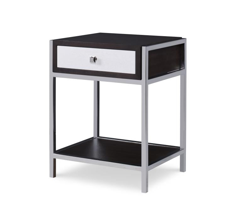 Aria Nightstand - Brownstone/Oxford White