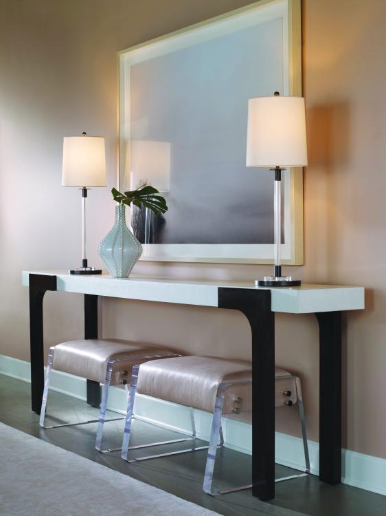 Aria Console Table - Brownstone/Oxford White