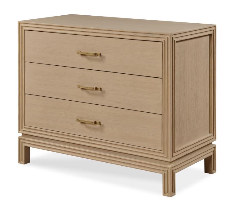 Lewis Large Three Drawer Nightstand - Stocked