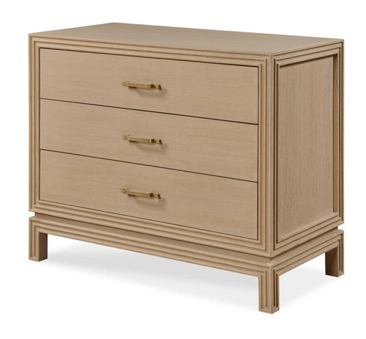Lewis Large Three Drawer Nightstand - Stocked
