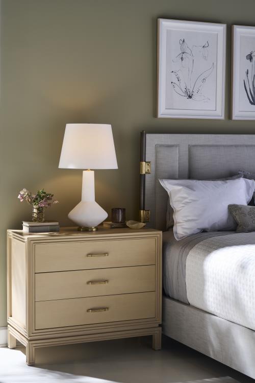 Lewis Large Three Drawer Nightstand - Stocked