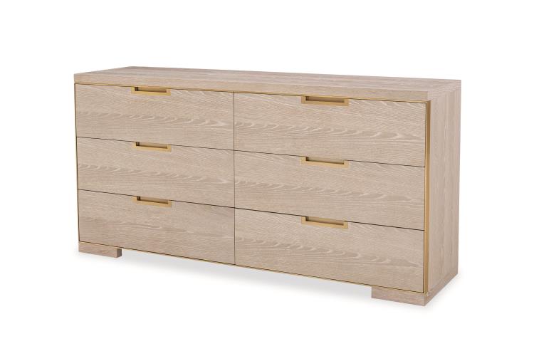 Cadence Six Drawer Dresser - Sand Cerused