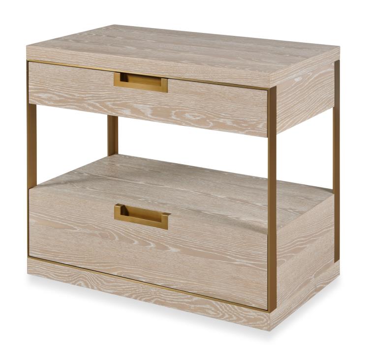 Cadence Two Drawer Nightstand - Sand Cerused