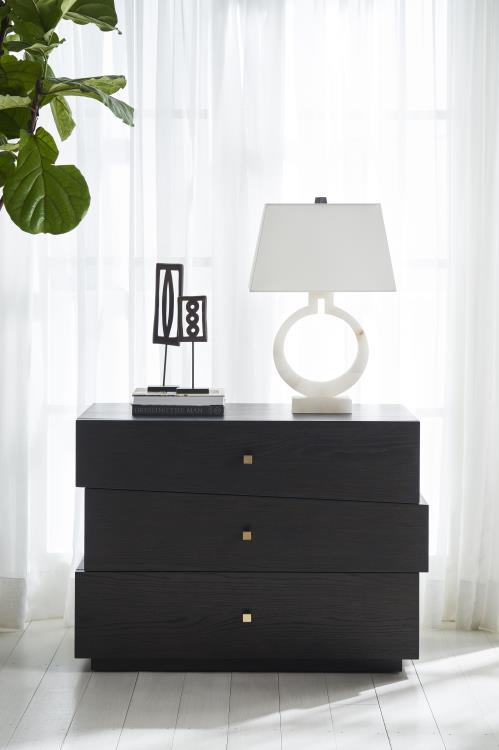 Cadence Three Drawer Chest - Mocha