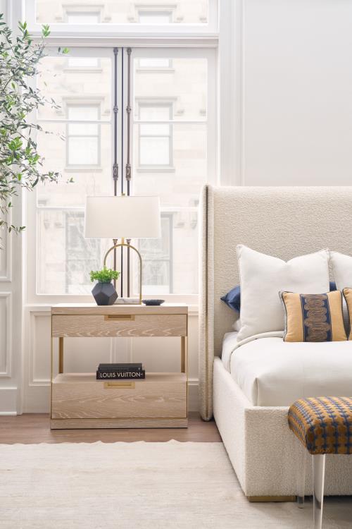 Cadence Two Drawer Nightstand - Sand Cerused