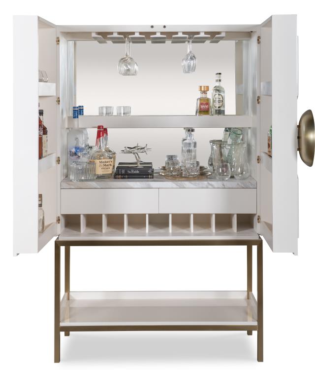 Cadence Bar Cabinet - White