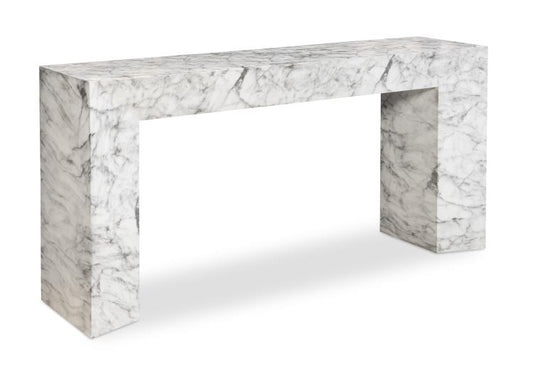 Cadence Console Table - Faux Marble