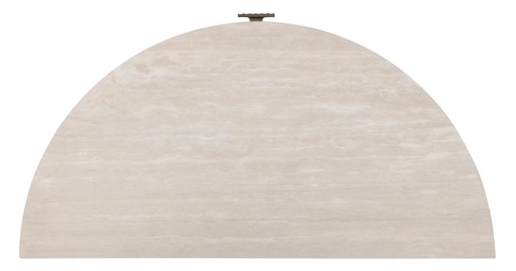 Monterey Demilune Nightstand W/Travertine - Hawthorne Dark