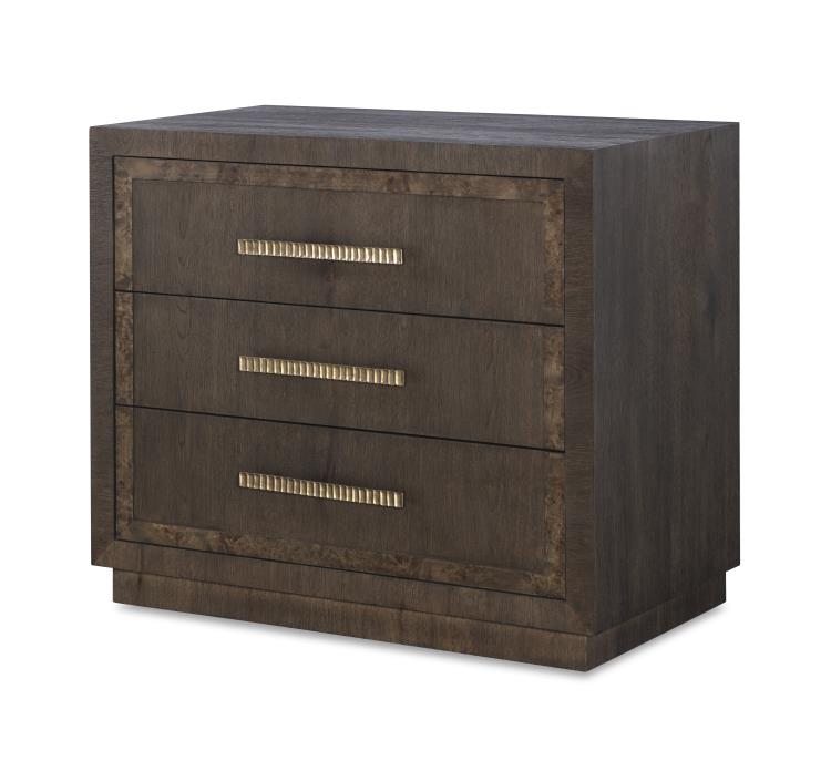 Monterey Three Drawer Nightstand - Hawthorne Dark