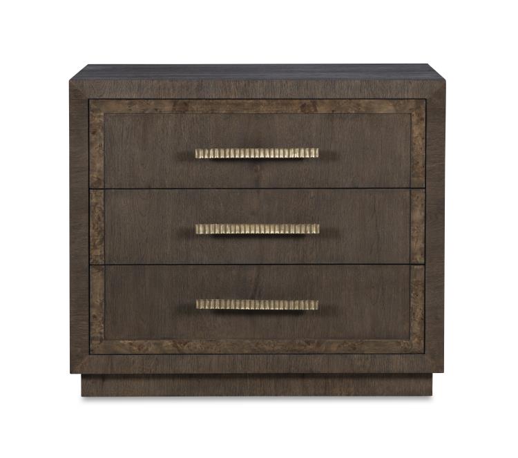 Monterey Three Drawer Nightstand - Hawthorne Dark