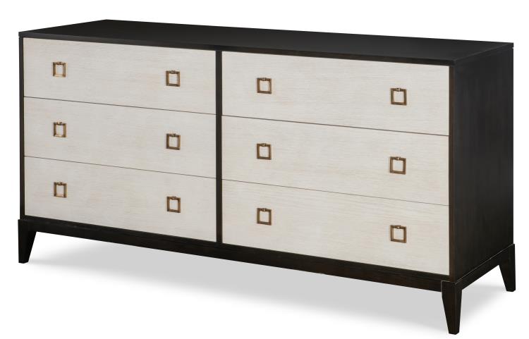 Stocked Details Six Drawer Low Dresser