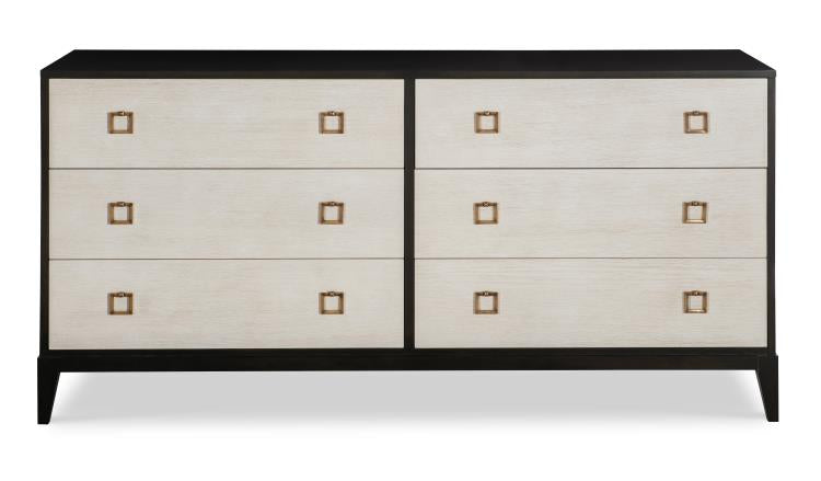 Stocked Details Six Drawer Low Dresser