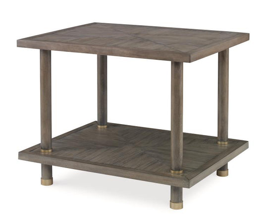 Biscayne Side Table-Mink Grey