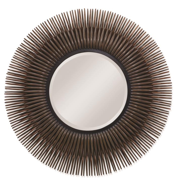 Rattan Burst Mirror