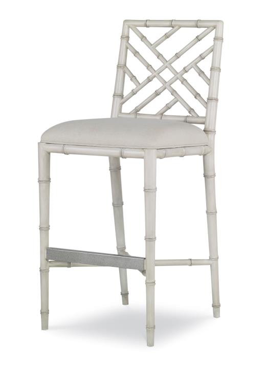 Brighton Bar Stool-Antique White/Flax