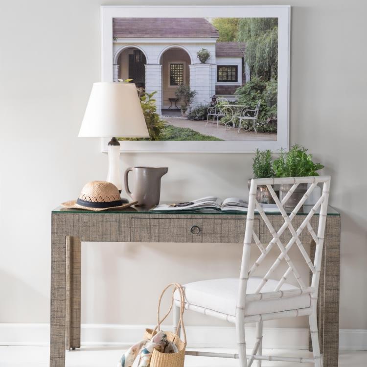 Brighton Side Chair-Antique White/Flax