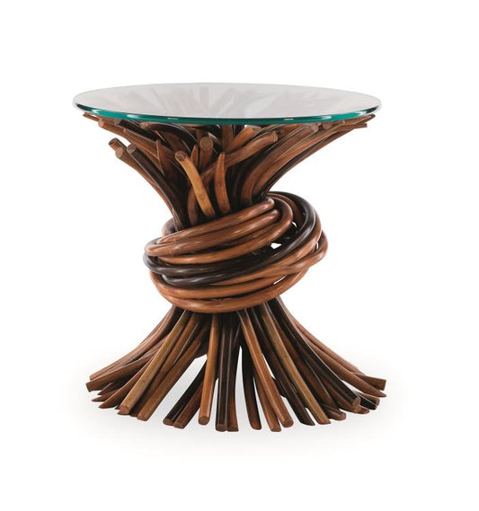 Knot End Table-Natural
