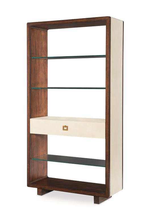 Canvas Open Bookcase-Ivory