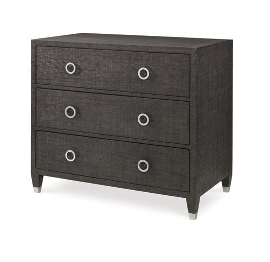 Charleston 3 Drawer Chest-Black