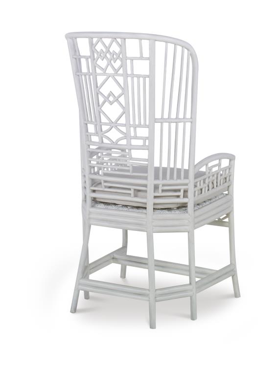 Riviera Desk Chair - White/Flax