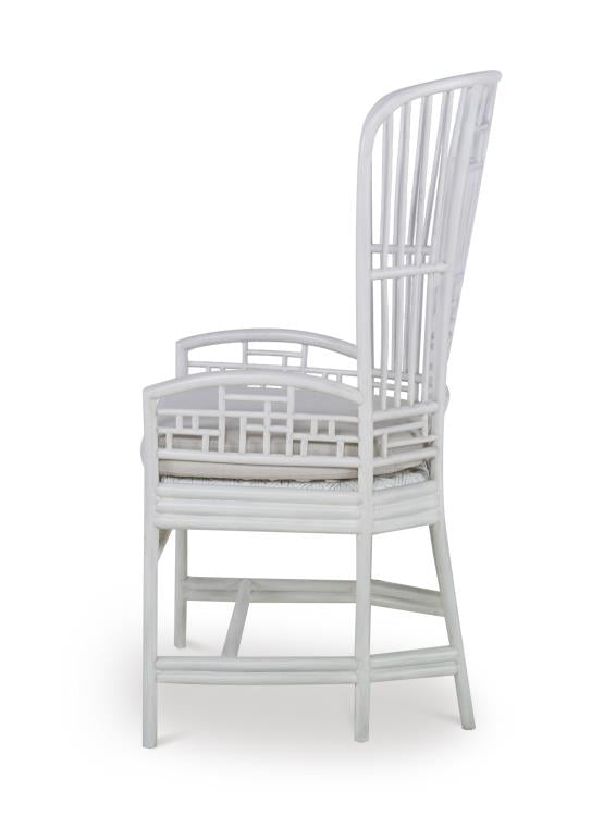 Riviera Desk Chair - White/Flax