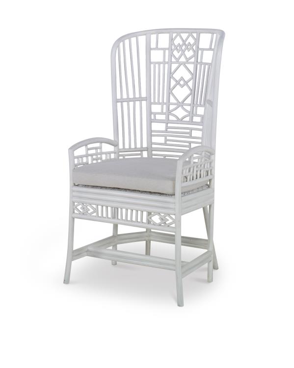 Riviera Desk Chair - White/Flax