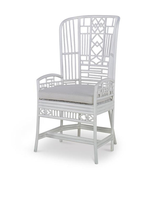 Riviera Desk Chair - White/Flax